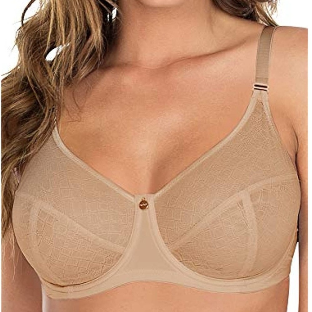 PARFAIT Enora Full Bust 34DD tan Supportive Full Coverage Unlined Minimizer bra